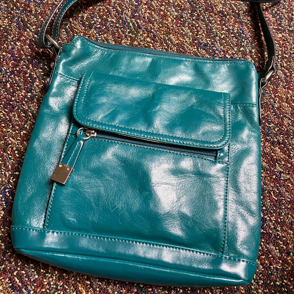 Giani Bernini Leather Turquoise Crossbody